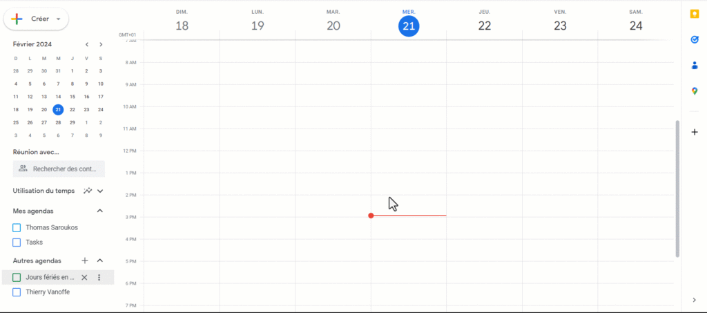 planifier des temps de travail sur Google Agenda